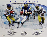 Fouts, Joiner, Winslow Signed Chargers 16x20 Air Coryell Photo w/ HOF- Beckett