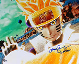 Maile Flanagan Signed Naruto 16x20 w/ "Naruto!"-Beckett W Hologram *Blue