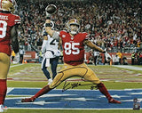 George Kittle Signed San Francisco 49ers 16x20 Celebrating *Middle Photo-BAWHolo