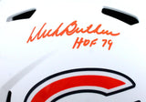 Dick Butkus Signed Chicago Bears F/S Flat White Speed Helmet w/ HOF - JSA W Auth