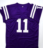 Mark Brunell Autographed Purple College Style Jersey - Prova *Black