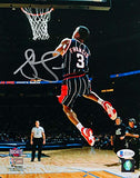 Steve Francis Signed Rockets 8x10 FP Photo Dunk Contest- Beckett Witness *Silver