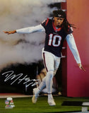 DeAndre Hopkins Autographed Texans 16x20 With Smoke PF Photo- JSA W Auth *White