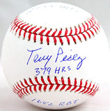 Tony Perez Autographed Rawlings OML Baseball w/3 Insc.-Beckett W Hologram