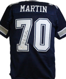 Zack Martin Autographed Blue Pro Style Jersey- Beckett W *Black