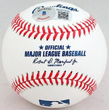 Ronald Acuna Autographed Rawlings OML Baseball- Beckett W *Blue