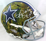 Ezekiel Elliott Autographed Cowboys Authentic Camo F/S Helmet- Beckett W *White