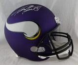 Adrian Peterson Autographed Minn Vikings F/S Satin Helmet - JSA W/Fanatics Auth