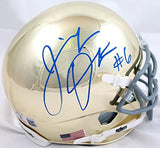 Jeremiah O. Koramoah Autographed Notre Dame Chrome Schutt Mini Helmet-BAW Holo