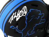 Adrian Peterson Signed Detroit Lions Eclipse Mini Helmet- Beckett W  *Silver