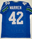 Chris Warren Autographed Blue Pro Style Jersey- JSA W Authenticated