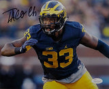 Taco Charlton Autographed 8x10 Michigan Close Up Photo - JSA W Auth  *Horz