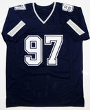 Taco Charlton Autographed Blue Pro Style Jersey- JSA W Auth *Black