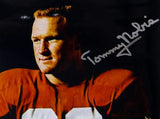 Tommy Nobis Autographed 8x10 Texas Longhorns Holding Helmet-Beckett Auth *Silver