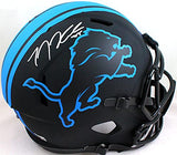 TJ Hockenson Autographed Detroit Lions F/S Eclipse Speed Helmet- Beckett W Holo