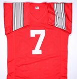 Dwayne Haskins Autographed Red College Style Jersey - Beckett *Black