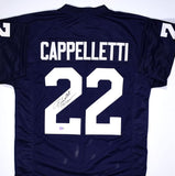 John Cappelletti Autographed Blue College Style Jersey w/Heisman- Beckett Holo