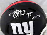 Michael Strahan Signed NY Giants F/S Flat Black Helmet w/ HOF - Beckett Auth