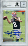 2014 Topps Prime #144A Johnny Manziel RC Cleveland Browns BAS Autograph 10