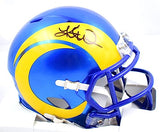 Kurt Warner Autographed Los Angeles Rams Speed Mini Helmet - Beckett W Hologram