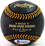 Trevor Story Autographed Rawlings Black OML Baseball - Beckett COA