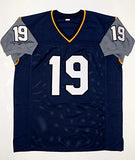 Keenan Reynolds Autographed Navy Blue College Style Jersey- JSA Witnessed Auth