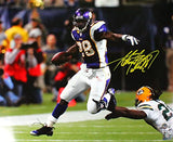 Adrian Peterson Signed Vikings 16x20 Running HM Photo-Beckett W Hologram *Yellow