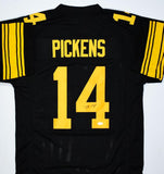 George Pickens Autographed Black Pro Style Jersey Yellow # - JSA *Black
