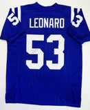 Darius Leonard Autographed Blue Pro Style Jersey - JSA W *Black