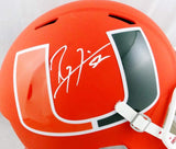 Ray Lewis Autographed Miami Hurricanes F/S AMP Speed Helmet- Beckett W Auth