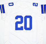 Mel Renfro Autographed White Pro Style Jersey w/HOF - Prova *Silver *2