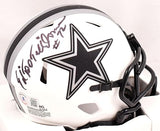 Ed "Too Tall" Jones Autographed Cowboys Lunar Speed Mini Helmet- Beckett W Holo