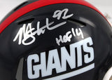 Michael Strahan Signed Giants 81-99 Speed Mini Helmet W/HOF-Beckett W Hologram