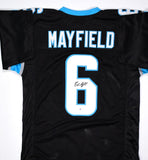 Baker Mayfield Autographed Black Pro Style Jersey- Beckett W *Black