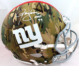 Lawrence Taylor Signed Giants Authentic Camo F/S Helmet w/ HOF- Beckett W *White