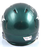 Devonta Smith Autographed Philadelphia Eagles Speed Mini Helmet- Fanatics *White