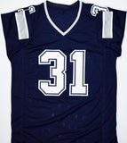 George Teague Autographed Blue Pro Style Jersey w/Defender of the Star-Prova