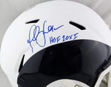 Marshall Faulk Signed LA Rams F/S AMP Speed Helmet w/ HOF - Beckett W Auth *Blue