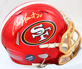 Garrison Hearst Autographed 49ers Flash Speed Mini Helmet-Prova *Gold