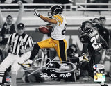 Hines Ward Signed Steelers 8x10 FP B&W Spotlight Photo w/ Insc- Beckett W Auth