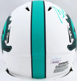 Bob Griese Autographed Miami Dolphins Lunar Speed Mini Helmet- JSA W *Teal