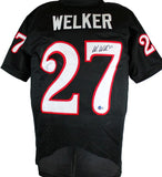 Wes Welker Autographed Black College Style Jersey-Beckett W Hologram *Black