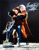 Christopher Lloyd Michael J. Fox Signed Back to the Future 16x20 Photo-Beckett W