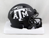 Johnny Manziel Signed Texas A&M Eclipse Speed Mini Helmet w/ 2 Insc-JSA W *White