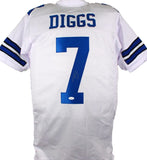 Trevon Diggs Autographed White Pro Style Jersey-JSA W *Silver