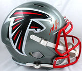 Michael Vick Autographed Atlanta Falcons F/S Flash Speed Helmet-Beckett W Holo