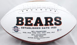 Roquan Smith Autographed Chicago Bears Rawlings Logo Football- Beckett Witness