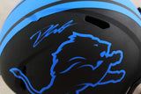 D'Andre Swift Signed Detroit Lions F/S Eclipse Speed Helmet- Fanatics Auth *Blue