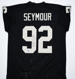 Richard Seymour Autographed Black Pro Style Jersey - Beckett W Hologram *Black