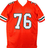 Warren Sapp Autographed Orange College Style Jersey w/2insc.-Beckett W Hologram